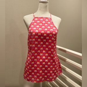 Banana Republic Milly Collection Printed Halter (Pink Glo Neon, XXSP)